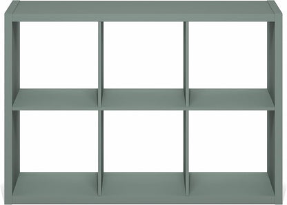 Furinno Cubicle Book Shelf, 6-Cube Bookshelf, Extra Thick Frame Horizontally & - Image 10