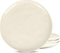 Stone Lain Mirella 4-Piece Dinner Plate Set Stoneware, Dishwasher and Microwave Safe, Beige