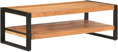 Coffee Table 47.2"x23.6"x15.7" Solid Acacia Wood, End Tables, Living Table - Image 6