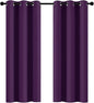 Yakamok Room Darkening Curtains 42x72 inch Length Purple-Living Room | 2 panels by Yakamok