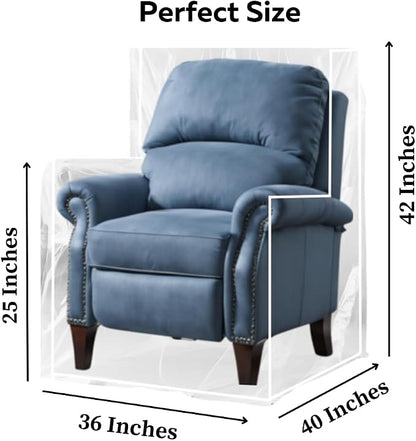 Evelots Clear Vinyl Recliner & Armchair Cover, Waterproof Protector | - Image 5