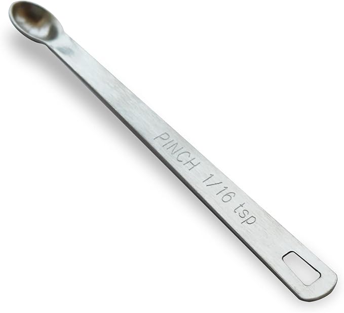 1PCS 1/16 Teaspoon(1/16tsp, 0.31ml, Pinch) Single Tiny Measuring Spoon, Small Individual Stainless Steel Measure Spoons Only