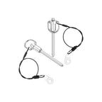 uxcell 1 Pcs Quick Release Pin, 1/4" x 1.77"(Dia. x L) Push-Button Ball Locking Pin 304 Stainless Steel Ring Handle Locking Pin with Wire for Audio Bimini Top Marine, Silver