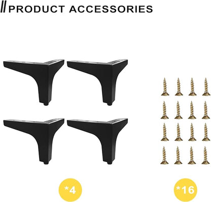 AODIOU Furniture Legs Metal Feet: Cabinet Legs 4 Inch Triangle Feet Replacement - Image 4