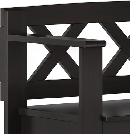 SIMPLIHOME Amherst Entryway Storage Bench - Image 6
