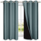 NICETOWN Greyish Blue 100% Blackout Lined Curtains, 2 Thick Layers Completely by NICETOWN