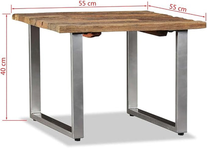 Coffee Table Solid Reclaimed Wood 21.7"x21.7"x15.7", Center Table, Side Table - Image 2