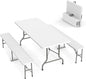VINGLI Picnic Table Set with 2 Benches, 6 Feet Camping Table Chair Set by VINGLI