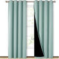 NICETOWN Aqua Blue 100% Blackout Curtain Set, Thermal Insulated & Energy by NICETOWN