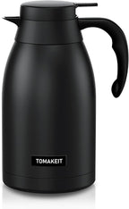Thermal Coffee Carafe 2L/68 Oz Double-Wall Vacuum 304 Stainless Steel Insulated Thermoses Flask, 24-Hour Keeps Hot/Cold, Leak-Proof, for Travel, Work, Outdoor, BPA-Free, Easy to Clean