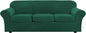 H.VERSAILTEX Modern Velvet Plush 4 Piece High Stretch Sofa Slipcover Furniture by HVERSAILTEX
