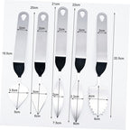 PRETYZOOM Cake Cream Spatula, 5 Shapes Stainless Steel Frosting Baking Tool, Icing Oil Painting Spatula, Cake Decorating Tool