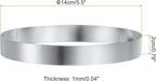 HARFINGTON Round Cake Ring 5.5 x 1 Inch Seamless Stainless Steel Pastry Mousse Dessert Ring Mirror Coating for Baking Cooking English Muffins Crumpet Making Tool