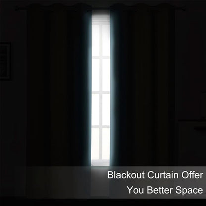 Stone Blue Thermal Blackout Curtains/38 x 63 Inch/Set of 2 Panels Room - Image 3