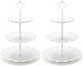 Coitak Plastic Cupcake Stands, 3 Tier Cupcake Stand, Dessert Tower Tray for Tea Party, Baby Shower and Wedding (2 Pack)