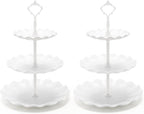Coitak Plastic Cupcake Stands, 3 Tier Cupcake Stand, Dessert Tower Tray for Tea Party, Baby Shower and Wedding (2 Pack)