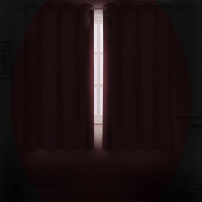 Red Blackout Curtains/52 x 63 Inch/Set of 2 Panels Room Darkening Curtains - Image 3