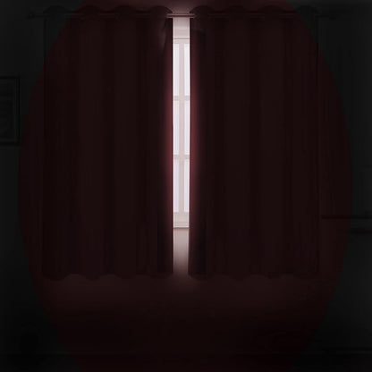 Burgundy Red Blackout Curtains/42 x 72 Inch/Set of 2 Panels Room Darkening - Image 3
