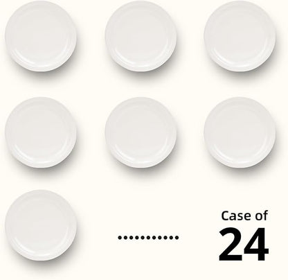 Stoneware Narrow Rim Commercial Grade Dinnerware America White, Plate 9", Case of 24
