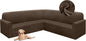 HDCAXKJ Corner Sectional Couch Covers Velvet Stretch L Shape Sofa Cover Soft by HDCAXKJ
