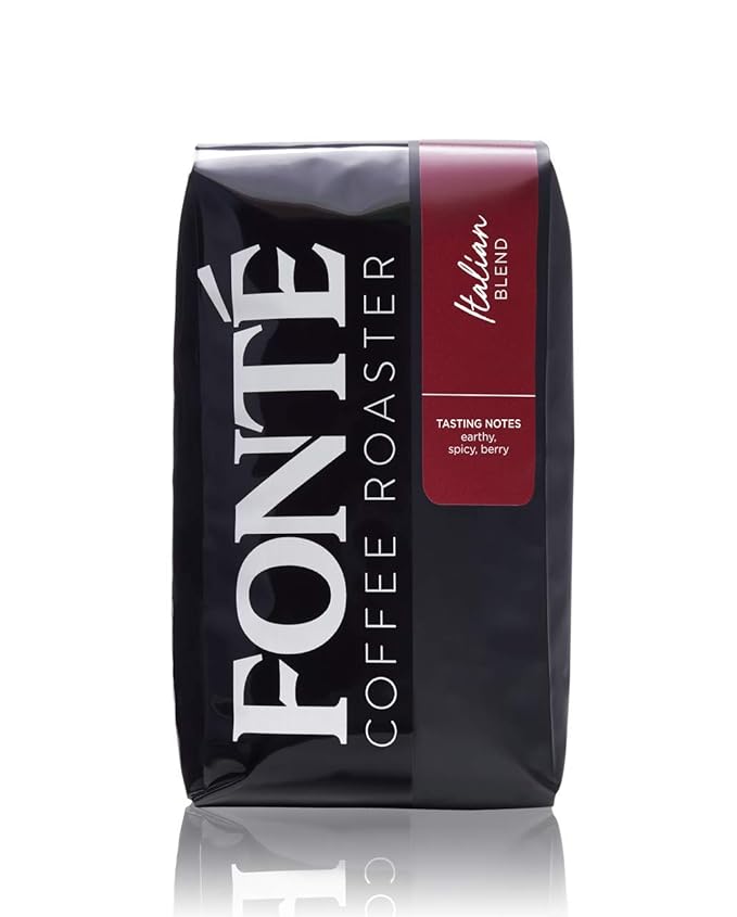 Fonte Coffee Roaster - Home Espresso - Medium-Dark Fresh Roast - Roasted in Seattle - Single Origin - Earthy, Spicy, Blueberry - 12 oz - Italian
