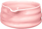 Cute Pink Matcha Bowl with Spout - Chawan - Ceramic Matcha Bowls - Japanese Traditional Macha Tea Bowl for Mixing - Matcha Cup - Matcha Accessories - More Durable than Glass