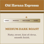 Gaviña Old Havana Espresso Whole Bean Coffee – Medium-Dark Roast, 100% Arabica, Nutty and Sweet Flavor, Great for Espresso Machines and Moka Pots, 32 oz Bag