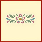 Rosemaling Patterns 24, 26, 27, 29 and 30 Stencils - Set of 5 Motifs - 4" x 1.5" each - Rose-painting - Scandinavian decorative folk painting - Mylar plastic stencil - The Artful Stencil