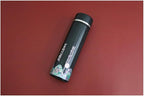 Mother of Pearl Design Stainless Steel Water Bottle with Tea Infuser Strainer 17 oz Leakproof Screw Cap Wide Mouth Double Wall Vacuum Insulated Travel Sport Water Flask Thermo Mug (Hangeul Black)