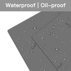 Silicone Mats for Kitchen Counter 23.6" x15.7"x0.08”, Heat Resistant Mat, Kitchen Island Silicone Countertop Protector Mat, 2MM Thick Nonslip Baking Mats, Washable Dining Table Mats, Dark Gray
