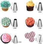 Large Piping Tips Set, Stainless Steel Cake Decorating Icing Tips Nozzles, Pastry Cake Decorating Tips Baking Tools For Cookies Cupcake Decorating Kit (1M 2D 1A 6B 853 895 114)