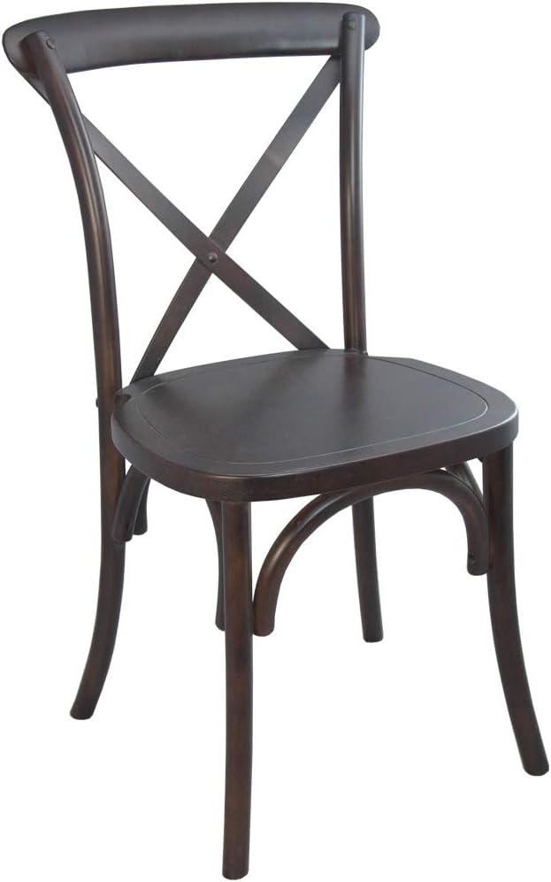 EMMA + OLIVER Walnut X-Back Chair by EMMAOLIVER