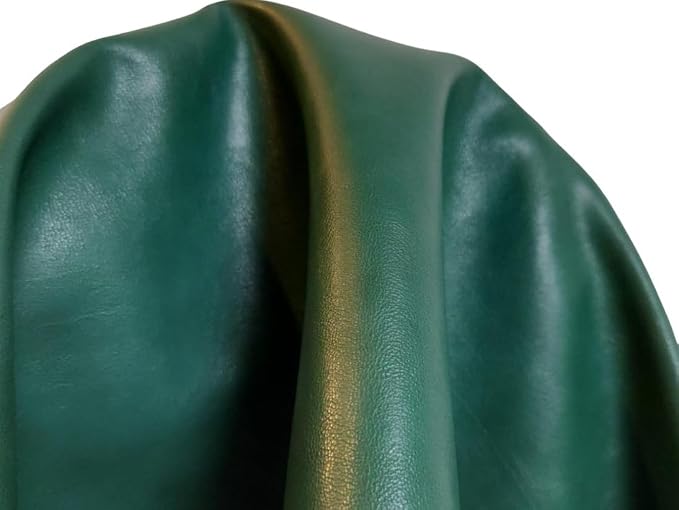 Hunter Green Soft Faux Leather Fabric PU Leather by The Yard Synthetic Pleather by NATLeathers