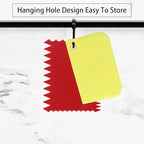 Cake Scraper Cake Decorating Comb,Cake Scraper Smoother,Flexible Plastic Dough Scraper For Bread Making,Reusable Pastry Pizza Dough Cutter Tool For Baking Cake Edge Stripe Decorating(6Pcs,Red,Yellow)