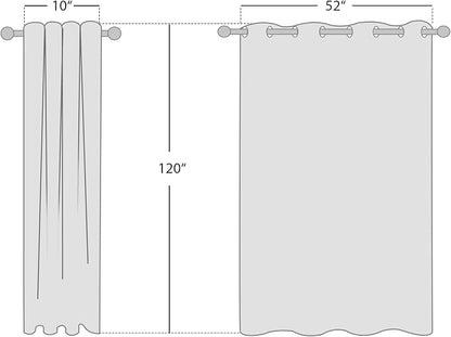 NICETOWN White Room Darkening Curtain 120 inches Long - Image 8