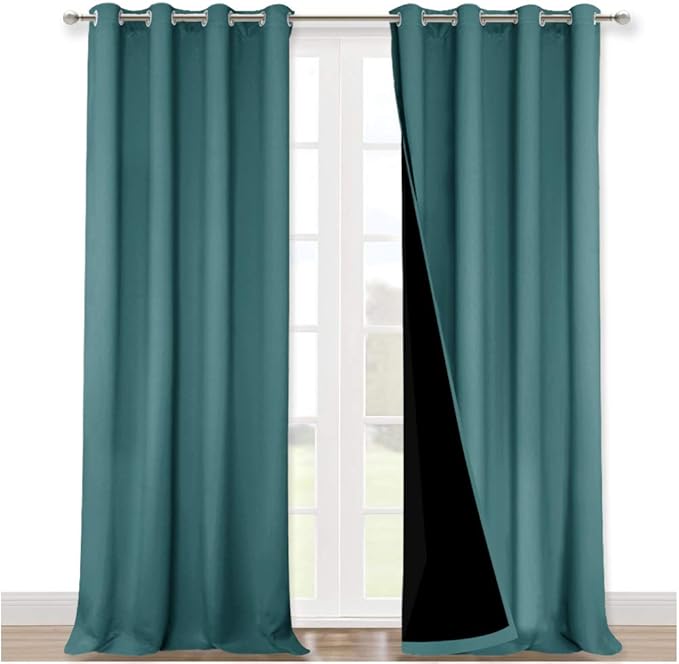NICETOWN 100% Blackout Blinds, Sea Teal, Laundry Room Decor Window Treatment by NICETOWN