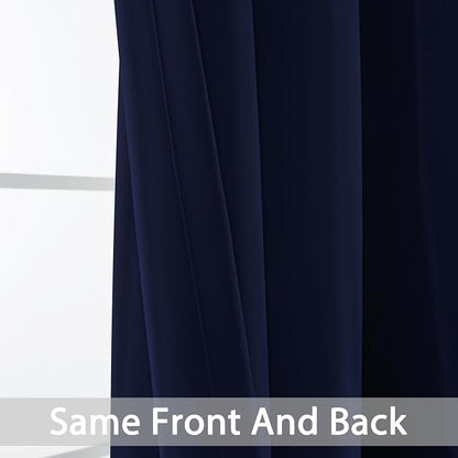 Yakamok Room Darkening Curtains 70x84 inch Length Navy Blue-Living Room | 2 - Image 3