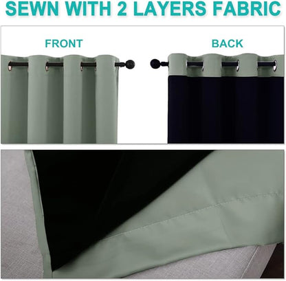 NICETOWN 100% Blackout Window Curtain Panels, Cold and Full Light Blocking - Image 5