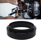 1pc Espresso Dosing Funnel 51/53/58mm Coffee Dosing Ring Aluminum Espresso Distribution Coffee Tool For Home Coffee Bar Shop College Dorm Room Apartment Essential Coffee Accessories (53mm, Black)