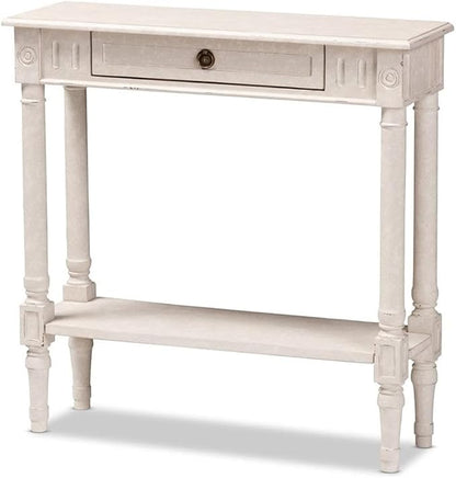 Baxton Studio Ariella Country Cottage Farmhouse Whitewashed 1-Drawer Console by BaxtonStudio