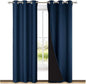 NICETOWN Complete 100% Blackout Curtain Set, Thermal Insulated & Energy by NICETOWN