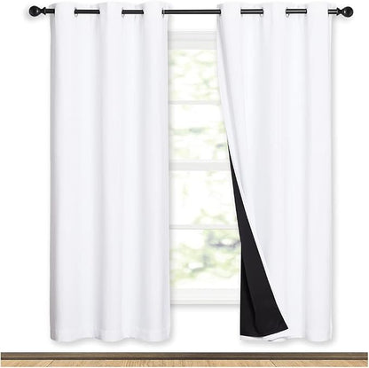 NICETOWN 100% Blackout Window Curtain Panels, Full Light Blocking Drapes by NICETOWN