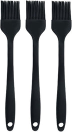 Silicone brush, Oil Brush for BBQ Kitchen Cooking Baking and Grilling(3 PCS,Black)