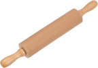 HARFINGTON Silicone Rolling Pins for Baking 12.2 Inch Non-Stick Silicone Surface Wooden Handle Rolling Pin Small Roller Playdough Rolling Pins for Fondant Kitchen Dough Pizza, Brown