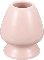 HARFINGTON Ceramic Chasen Stand 70mm Matcha Whisk Holder Teas Set Whisks Stand Traditional Matcha Tea Chasen Holder Tea Set Accessories for Tea Tasting, Pink