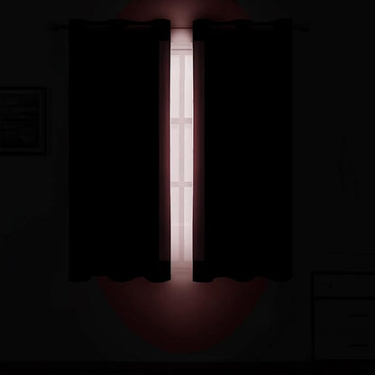 Burgundy Red Thermal Blackout Curtains/52 x 54 Inch/Set of 2 Panels Room - Image 3