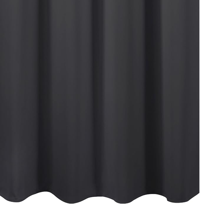 Blackout Curtains 66 x 95 inch/Dark Grey Curtains Set of 2 Panels/Thermal - Image 8