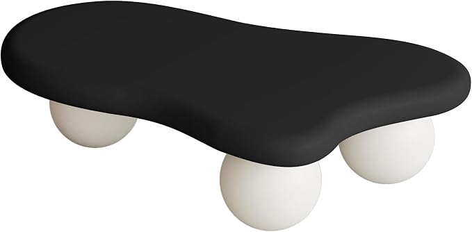 47.2" Cloud Coffee Table with 3 Ball Legs, Modern Irregular Center Table - Image 7