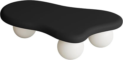 47.2" Cloud Coffee Table with 3 Ball Legs, Modern Irregular Center Table - Image 7