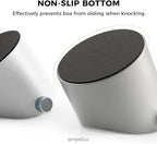 Espresso Knock Box, Large Capacity & Non-Slip Base Coffee Knock Box, Barista Tools, Espresso Machine Accessories (Gray-Small)